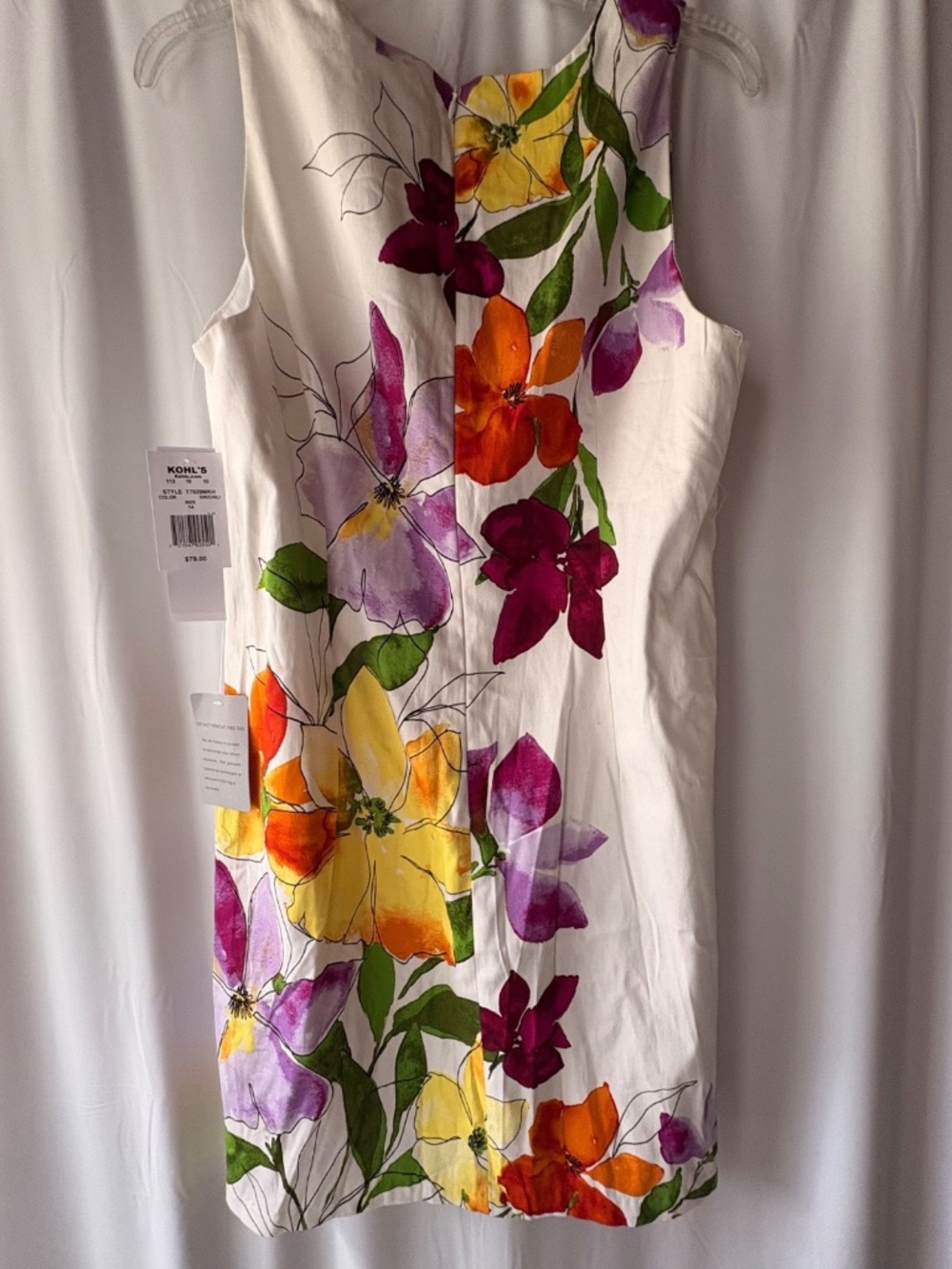 London Times "Miranda" Sleeveless Shift Sundress Floral Size 14 NWT - Picture 7 of 15